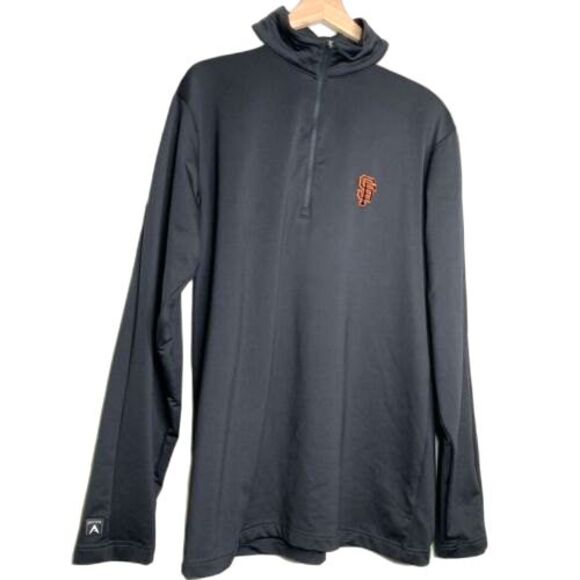 Antiqua San Francisco Giants Quarter Zip Performance Pullover Mens Size M - Picture 2 of 11